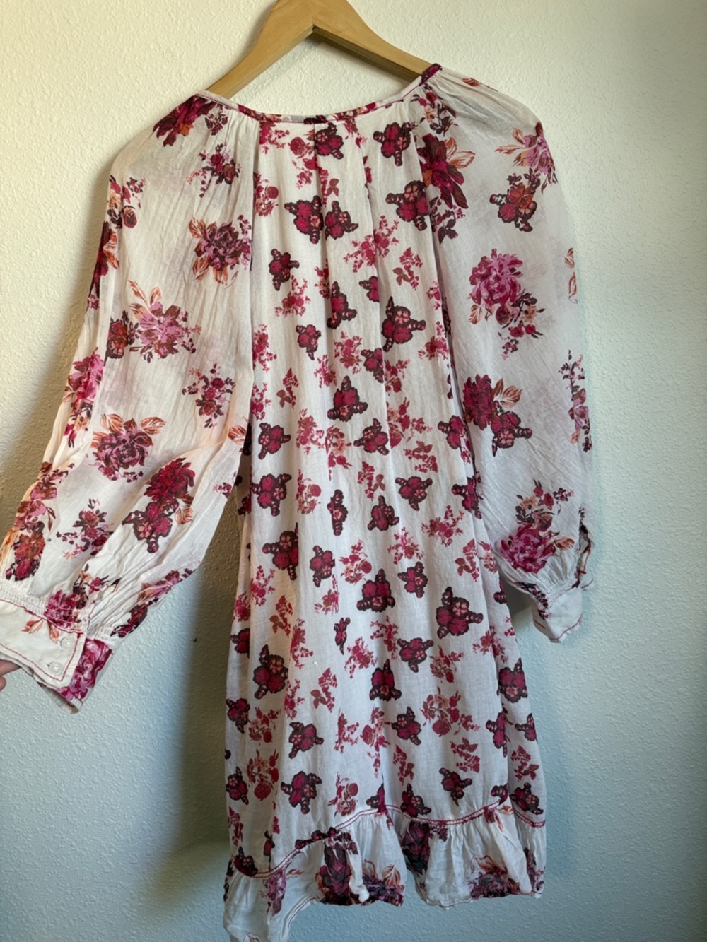 Free People Camella Mini Dress Floral Cottagecore Boho Coastal Cowgirl - Picture 9 of 12